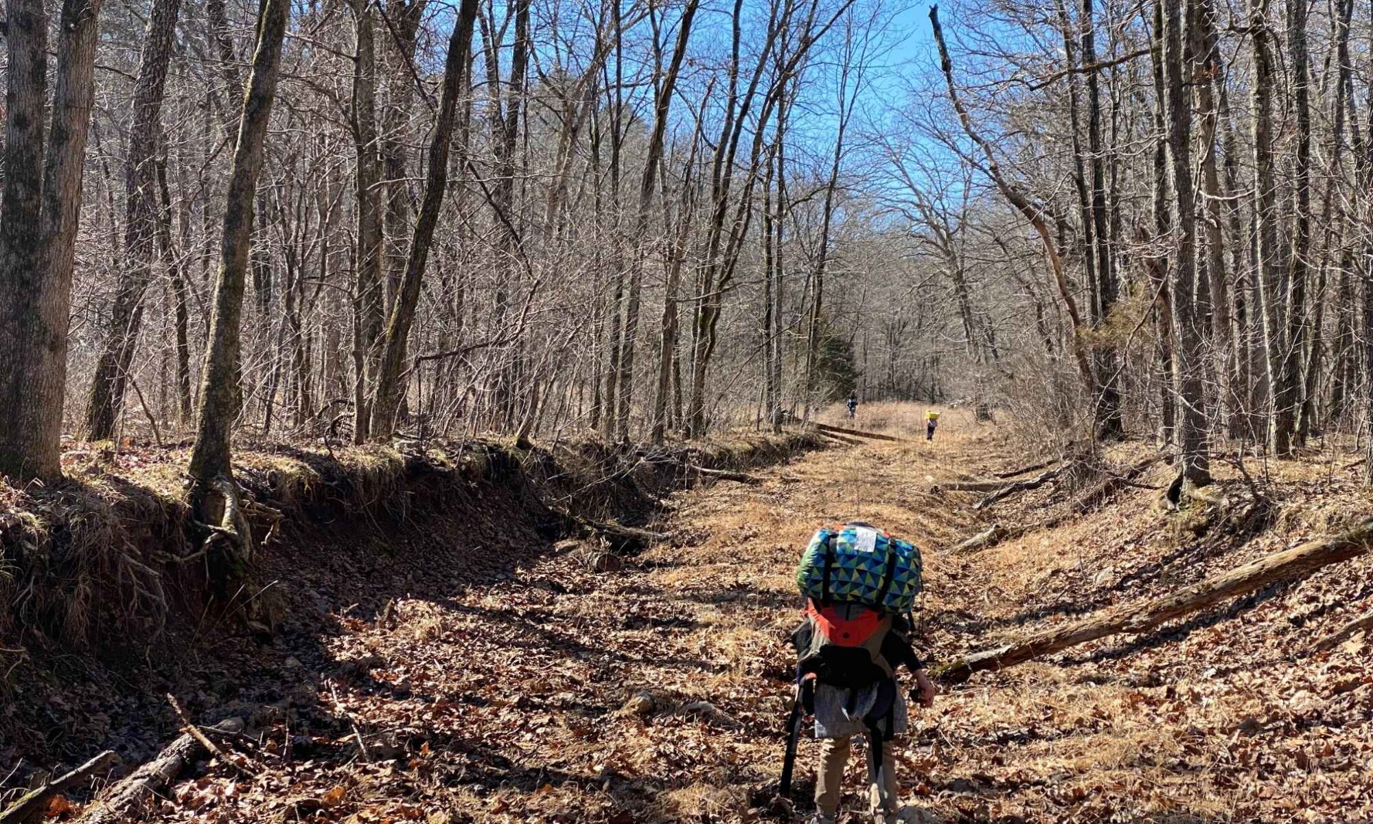 Hiking the Ozark Trail from Big Springs to the Between the Rivers Section.